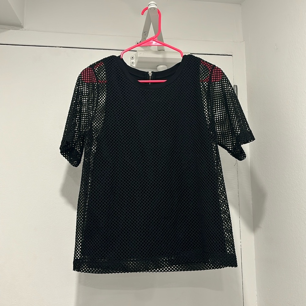 Black mesh shirt